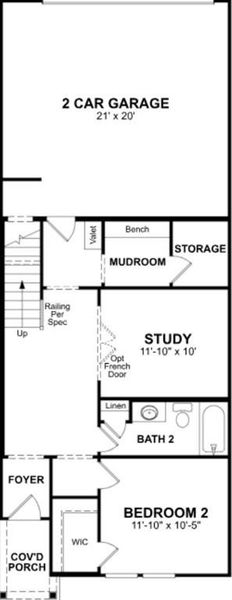 Beazer Homes Bayside Caspian plan