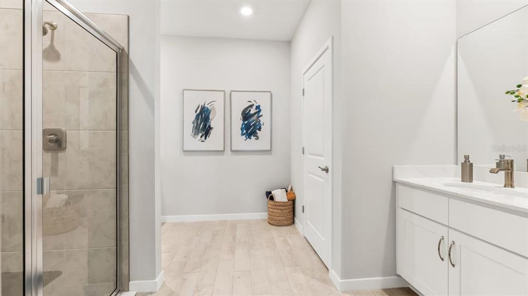 Furnished interior view inside a new home in Coral Lakes - Tradition & Express, Punta Gorda (Image 15).