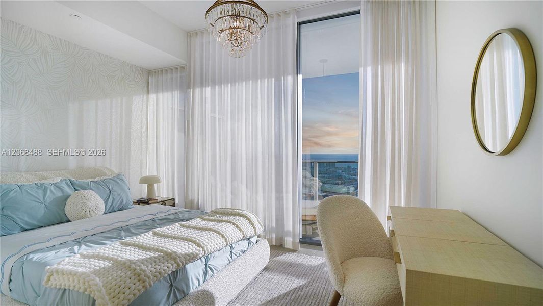 Furnished interior view inside a new home in , Miami Beach (Image 54). Furnished interior view inside a new home in , Miami Beach (Image 54).