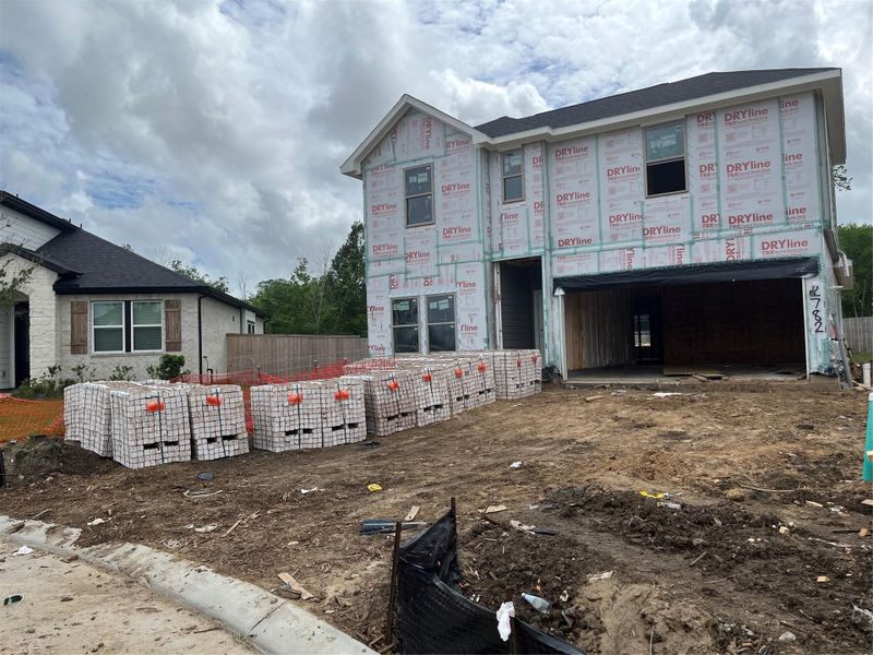 In-progress construction of a new home in Laurel Landing, Alvin, TX (Image 6).