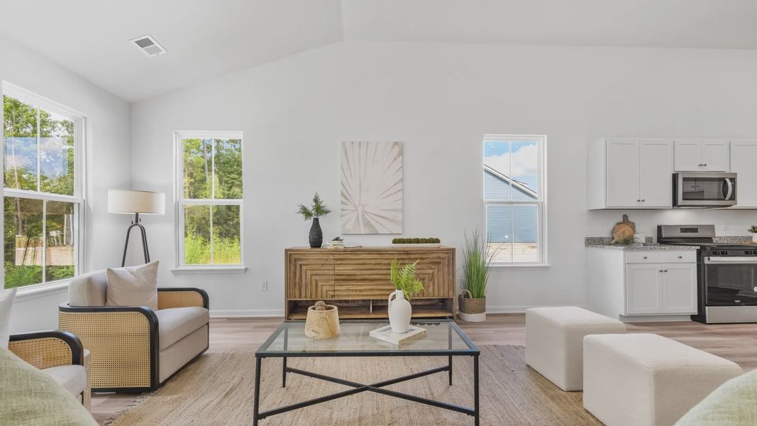 Furnished interior view inside a new home in Bluffs at Sun Colony, Longs (Image 10). Furnished interior view inside a new home in Bluffs at Sun Colony, Longs (Image 10).