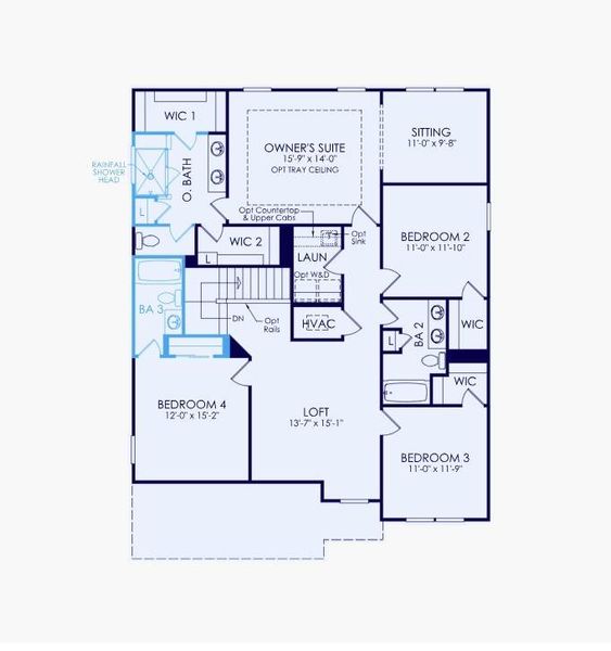 2D floor plan layout of this home in Hunters Creek, Flowery Branch, GA (Image 5). 2D floor plan layout of this home in Hunters Creek, Flowery Branch, GA (Image 5).