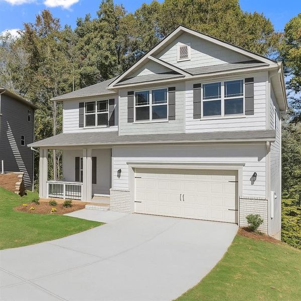 Front exterior of a new home in Magnolia Villas, Cornelia, GA, highlighting curb appeal (Image 19).