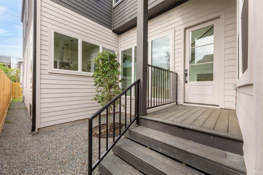 Exterior details and patio area of a home in , Houston (Image 4).