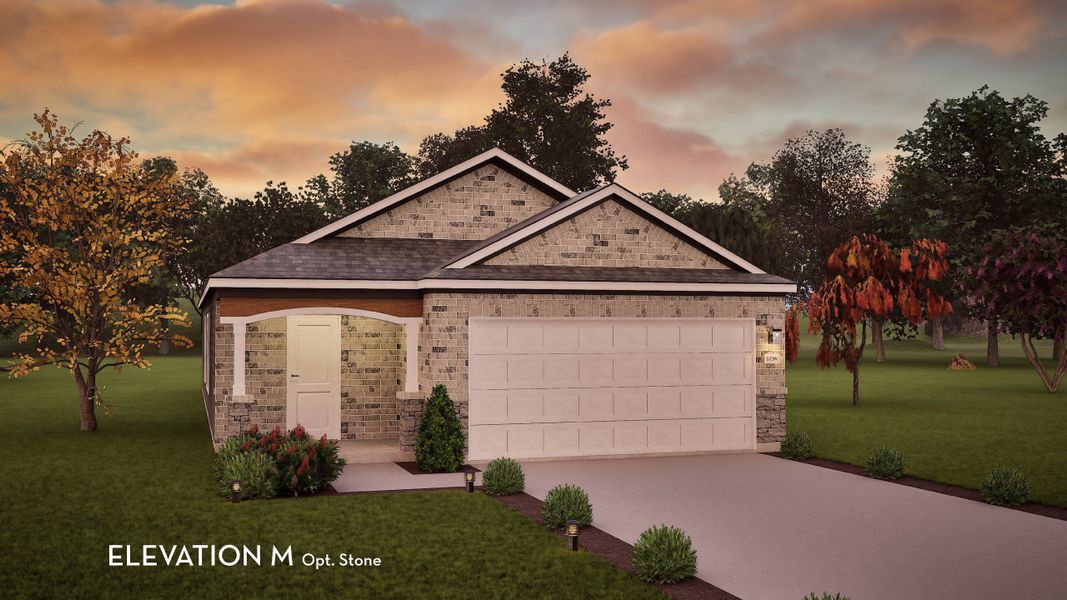 Representative exterior photo of a completed home built from the Oak by CastleRock Communities in Colony at Pinehurst, Pinehurst, TX (Image 14).