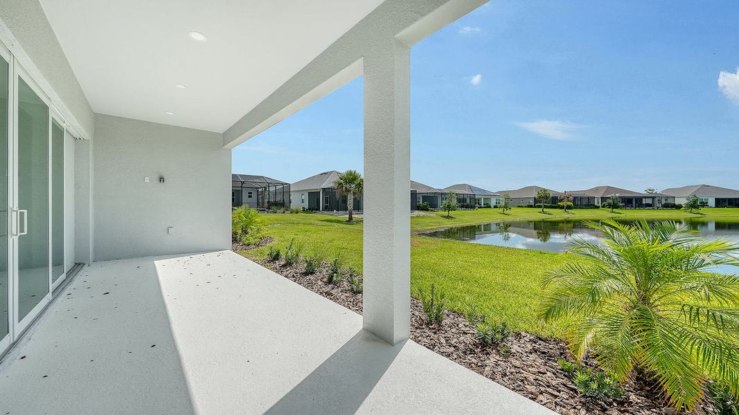 Exterior details and patio area of a home in Canoe Creek Real Estate and Homes for Sale in Parrish, FL - Neal Communities, Parrish (Image 3). Exterior details and patio area of a home in Canoe Creek Real Estate and Homes for Sale in Parrish, FL - Neal Communities, Parrish (Image 3).