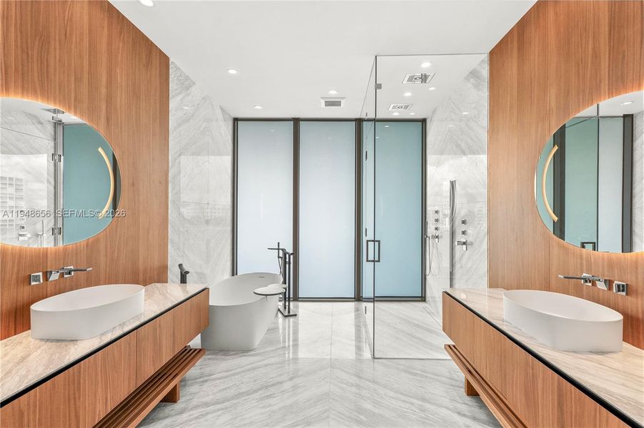 Furnished interior view inside a new home in , Miami (Image 10).