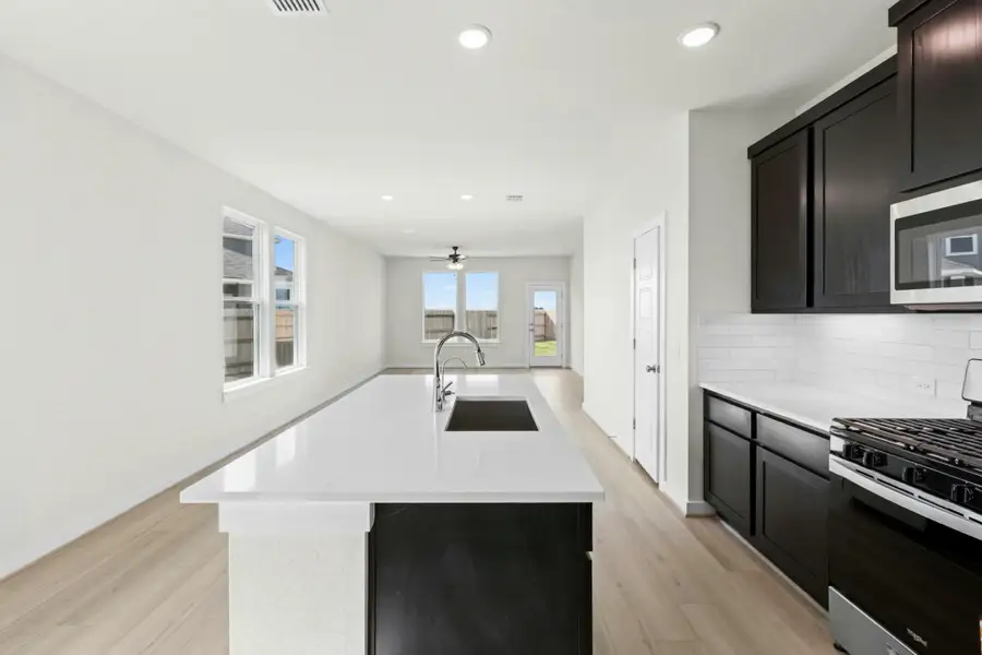 Furnished interior view inside a new home in Willowbrook, New Braunfels (Image 7). Furnished interior view inside a new home in Willowbrook, New Braunfels (Image 7).