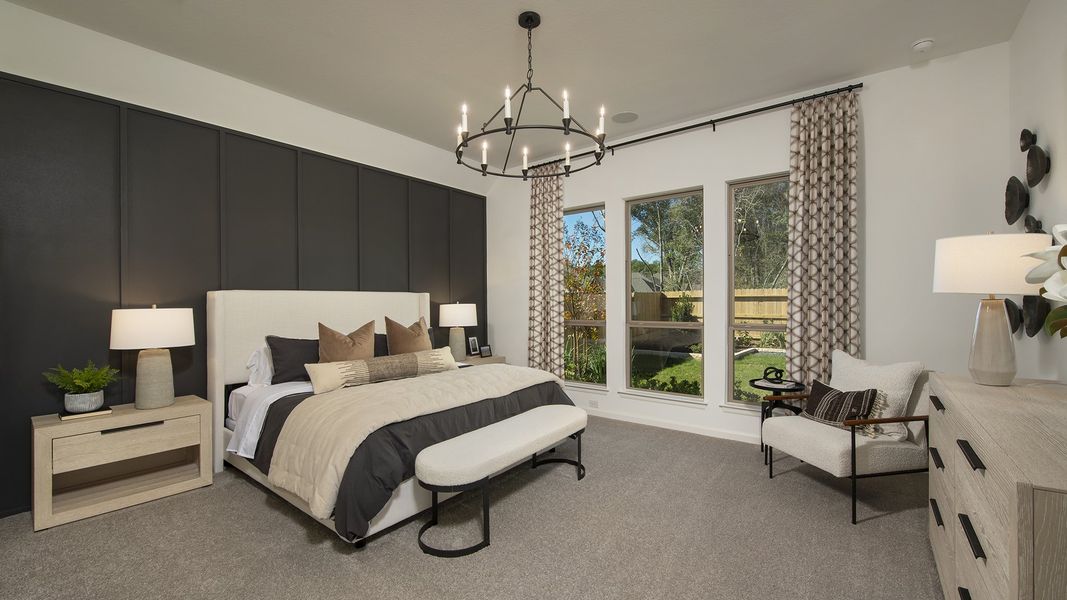 Furnished interior view inside a new home in The Groves 45', Humble (Image 9).