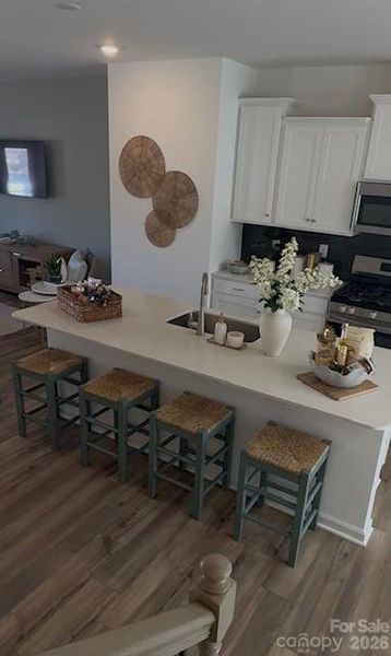 center island in kitchen - model home photos