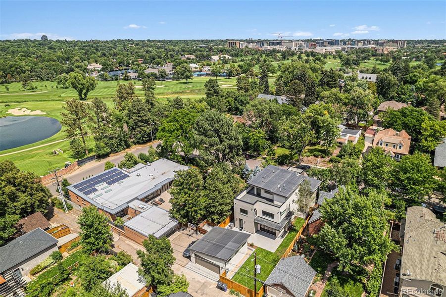 Prime location on a quiet block dead-ending at Denver Country Club