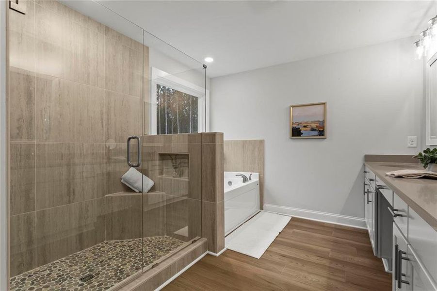 Furnished interior view inside a new home in , Dallas (Image 11).