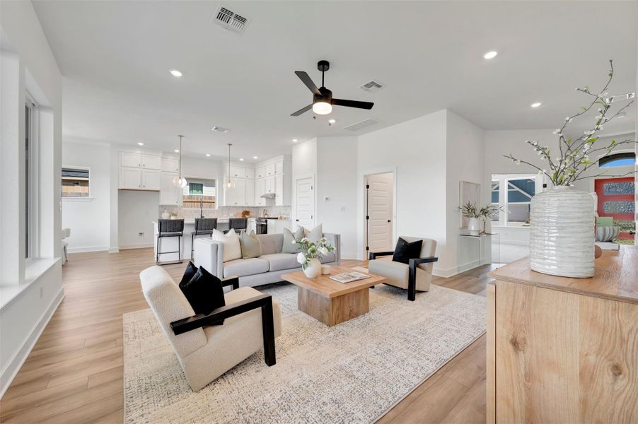 Family Room - Kitchen (Staged)