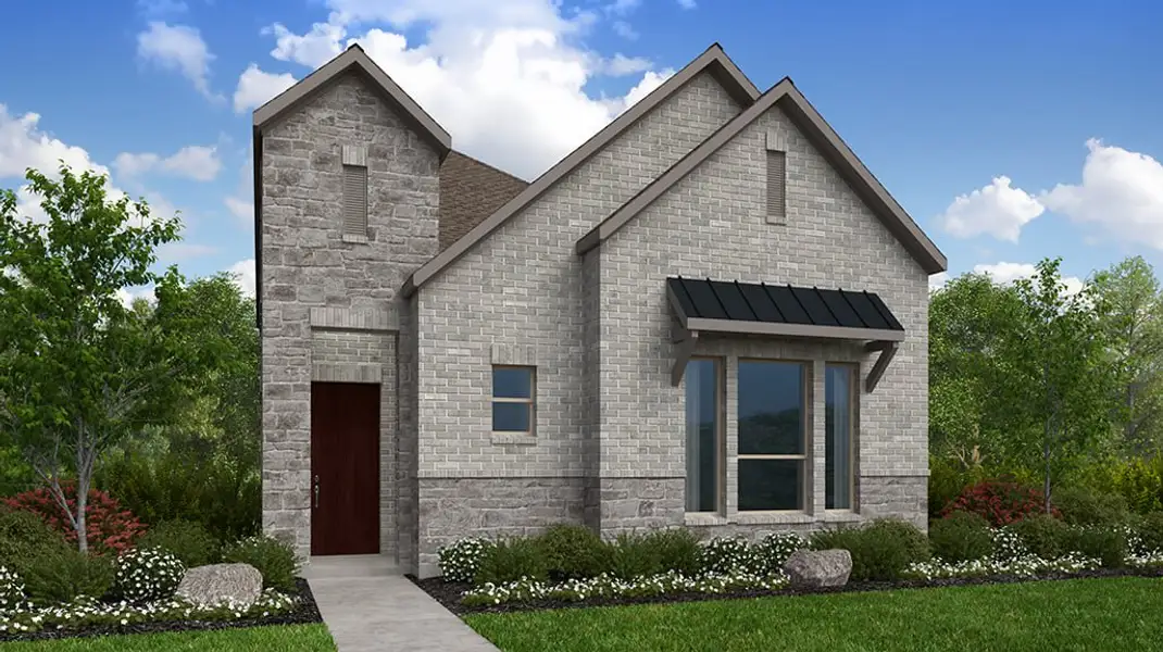 Front exterior of a new home in The Ranch at Uptown Celina, Celina, TX, highlighting curb appeal (Image 1). Front exterior of a new home in The Ranch at Uptown Celina, Celina, TX, highlighting curb appeal (Image 1).