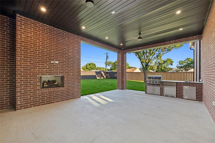 Exterior details and patio area of a home in , Dallas (Image 3). Exterior details and patio area of a home in , Dallas (Image 3).