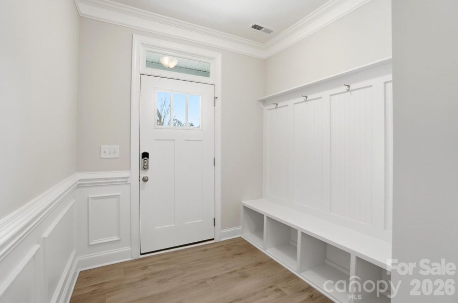 Drop zone in the foyer