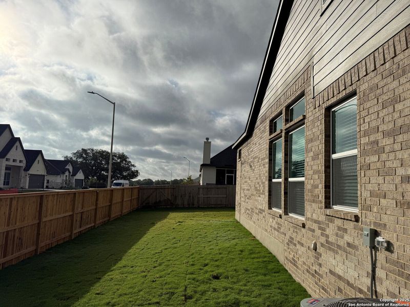 Exterior details and patio area of a home in Mesa Western, Cibolo (Image 4). Exterior details and patio area of a home in Mesa Western, Cibolo (Image 4).