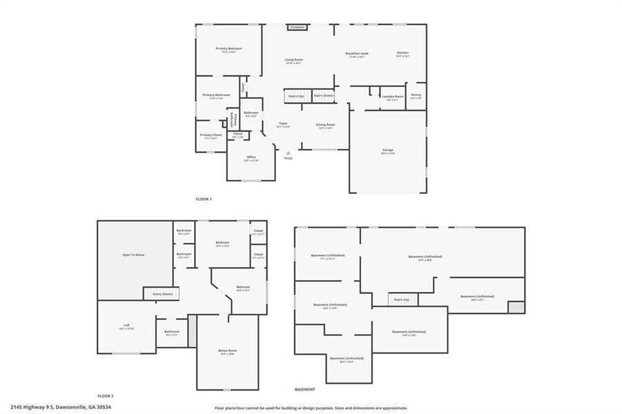2D floor plan layout of this home in , Dawsonville, GA (Image 5).