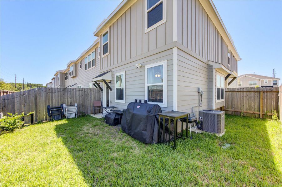 Exterior details and patio area of a home in , Katy (Image 1). Exterior details and patio area of a home in , Katy (Image 1).