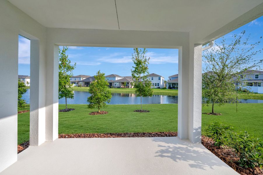 Exterior details and patio area of a home in Chapel Crossings - Garden Series, Wesley Chapel (Image 4). Exterior details and patio area of a home in Chapel Crossings - Garden Series, Wesley Chapel (Image 4).