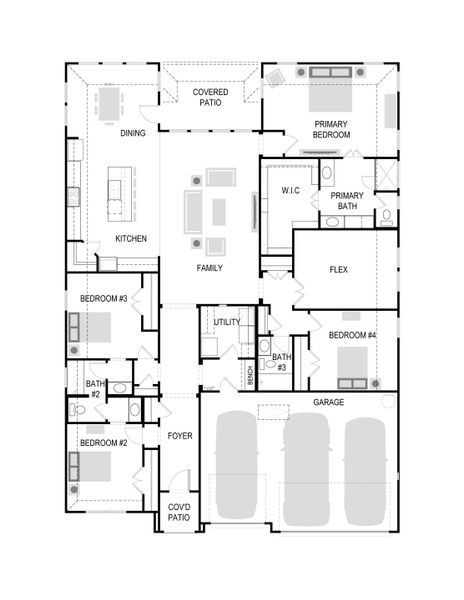 2D floor plan layout of this home in Elevon, Lavon, TX (Image 3). 2D floor plan layout of this home in Elevon, Lavon, TX (Image 3).