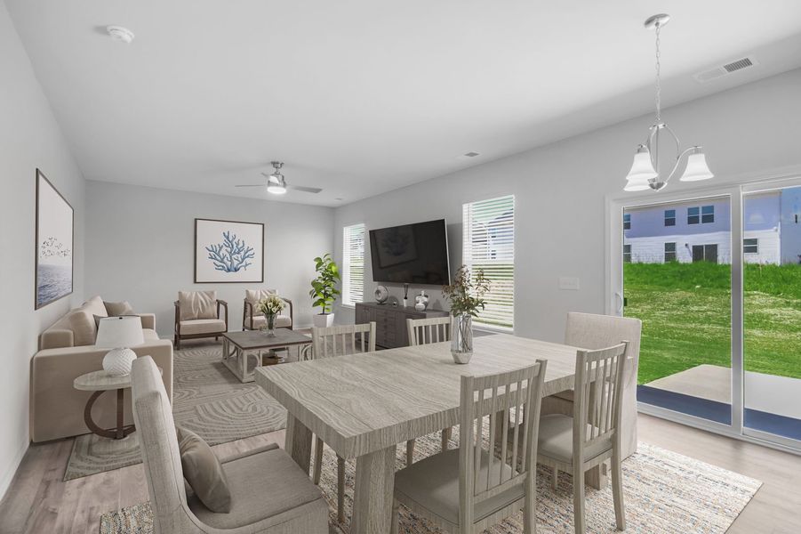 Representative furnished interior of a home built from the The Pinewood by Stanley Martin Homes in Bridgeport Single Family Homes, Greenville (Image 6).