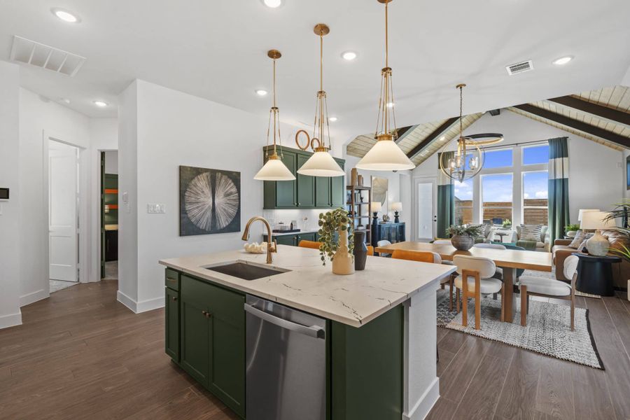 Furnished interior view inside a new home in Beacon Point, Texas City (Image 17).