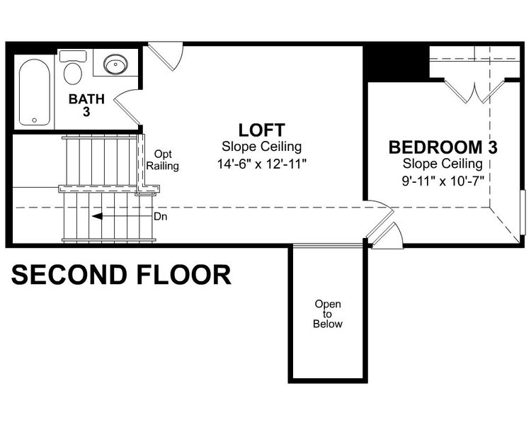 2D floor plan layout for the Grand Rouge by Beazer Homes in Meridiana, Manvel, TX (Image 4).