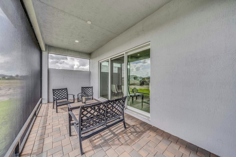 2D floor plan layout for the Palomar Duet by GHO Homes in Lake Park at Tradition, Port St. Lucie, FL (Image 64).