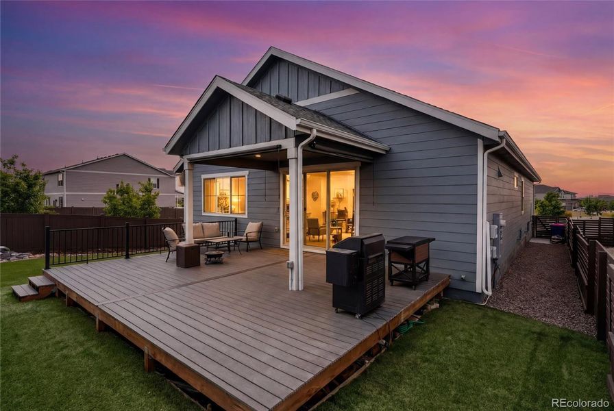 Exterior details and patio area of a home in Harmony, Aurora (Image 4).
