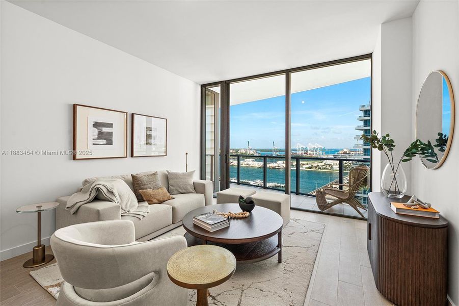 Furnished interior view inside a new home in , Miami Beach (Image 25).