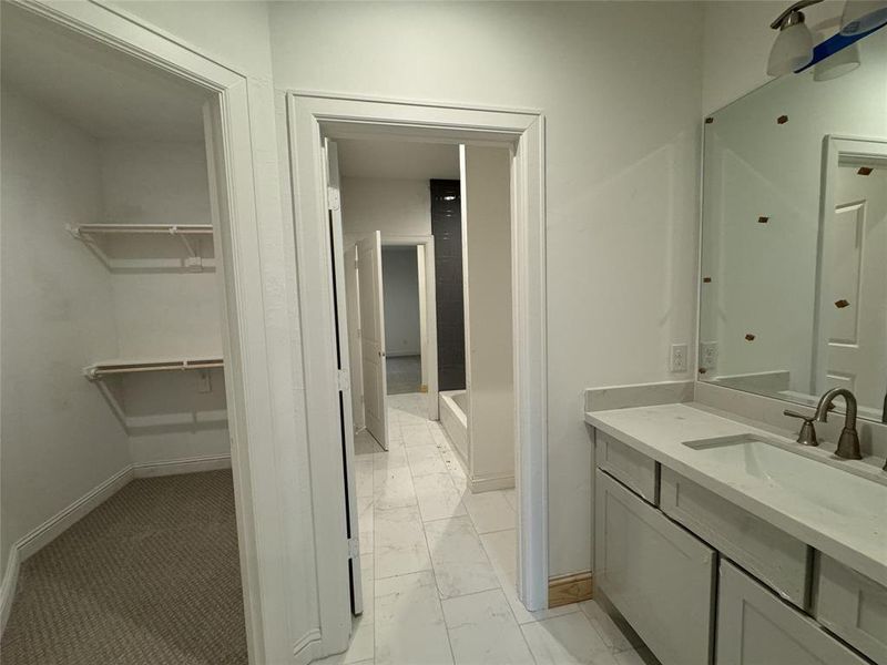 Jack and Jill Bathroom upstairs between bedrooms 3 and 4  (Construction Photo 7-18-24)