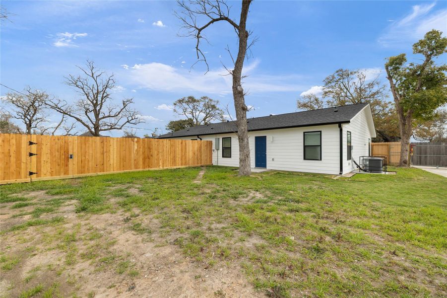 Unit A Back yard Unit A Back yard