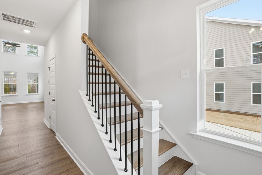 Spacious, unfurnished interior of a new home in Ovation at Sweetbrier, Durham (Image 16). Spacious, unfurnished interior of a new home in Ovation at Sweetbrier, Durham (Image 16).