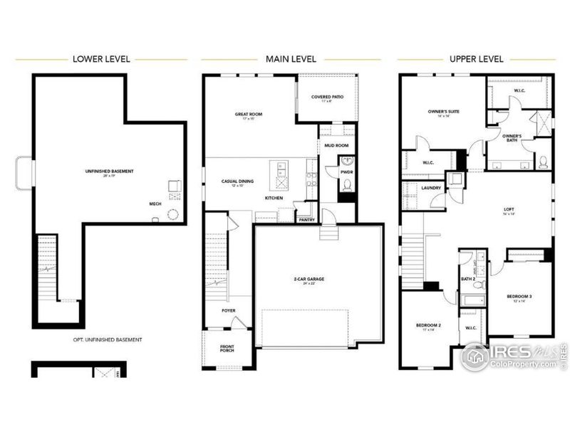 2D floor plan layout of this home in Bloom, Fort Collins, CO (Image 4).