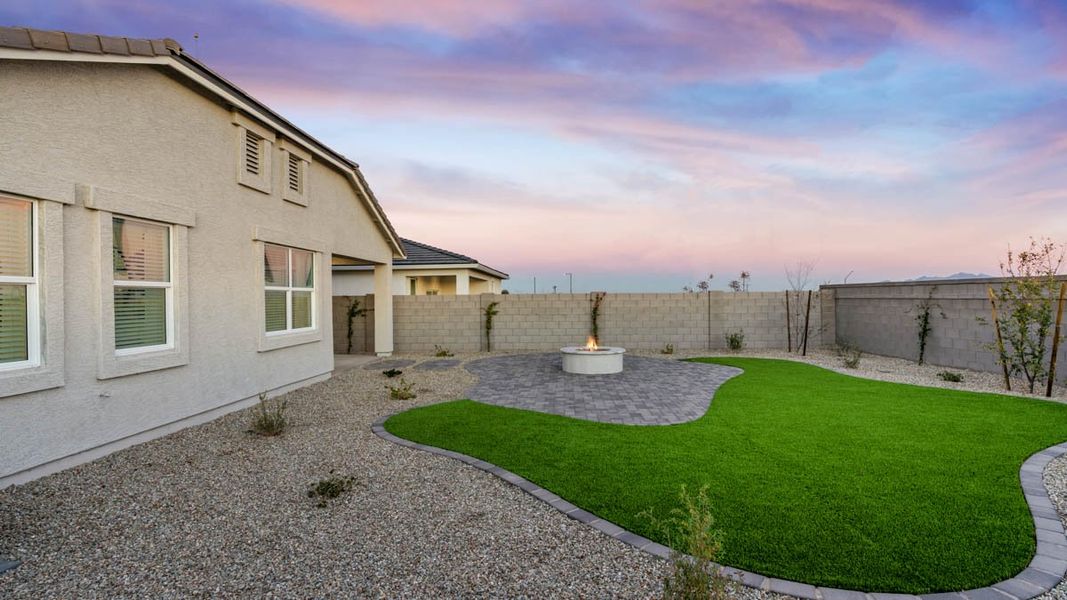 Exterior details and patio area of a home in Desert Moon Estates, Buckeye (Image 3).
