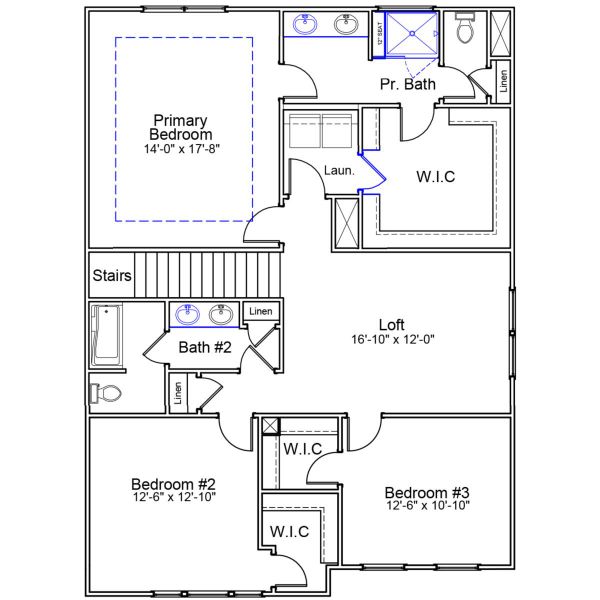 2D floor plan layout of this home in Bluefield, Lexington, SC (Image 3).