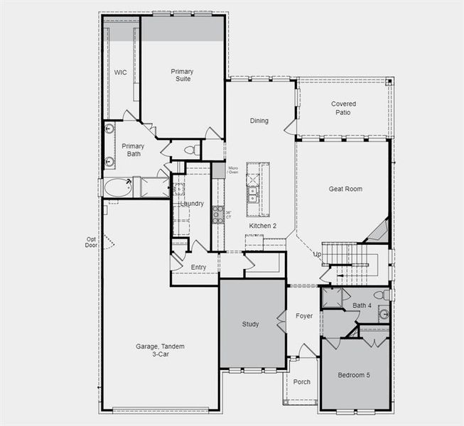 Structural options added include: first floor guest suite, study, extended owner's suite, media room.