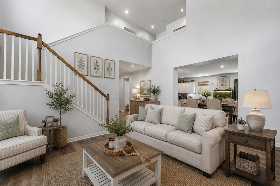 Furnished interior view inside a new home in Sweetgrass at Summers Corner, Summerville (Image 15).