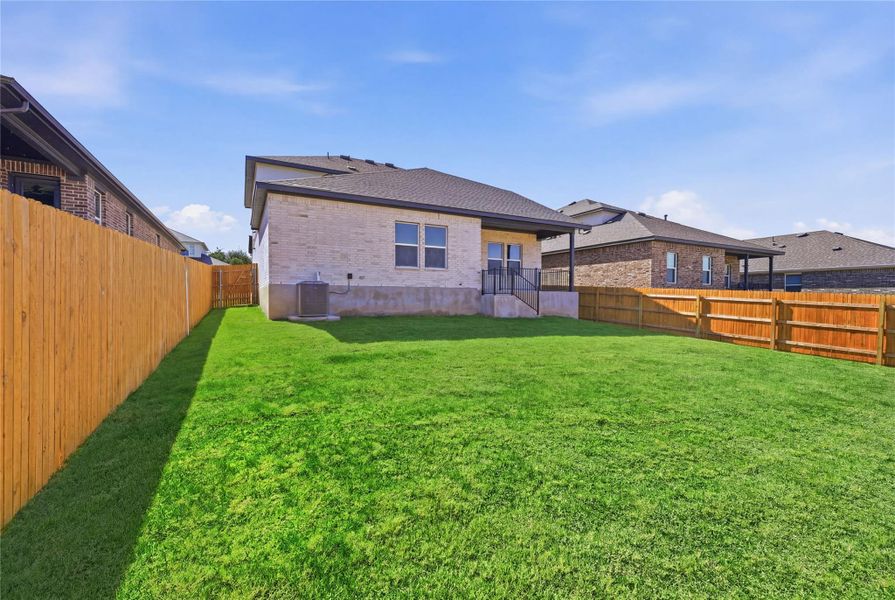 Exterior details and patio area of a home in Rosenbusch Ranch, Leander (Image 4).
