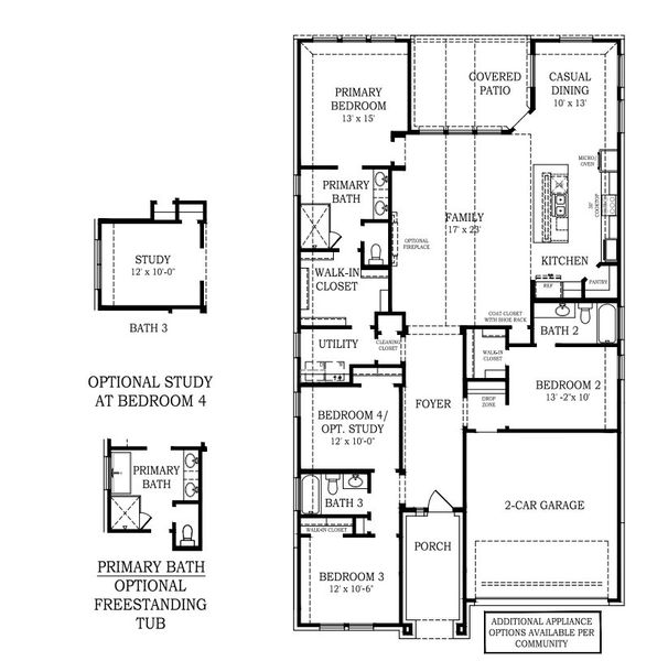 2D floor plan layout for the Brooks by Chesmar Homes in Lakes of Cane Island, Katy, TX (Image 4).