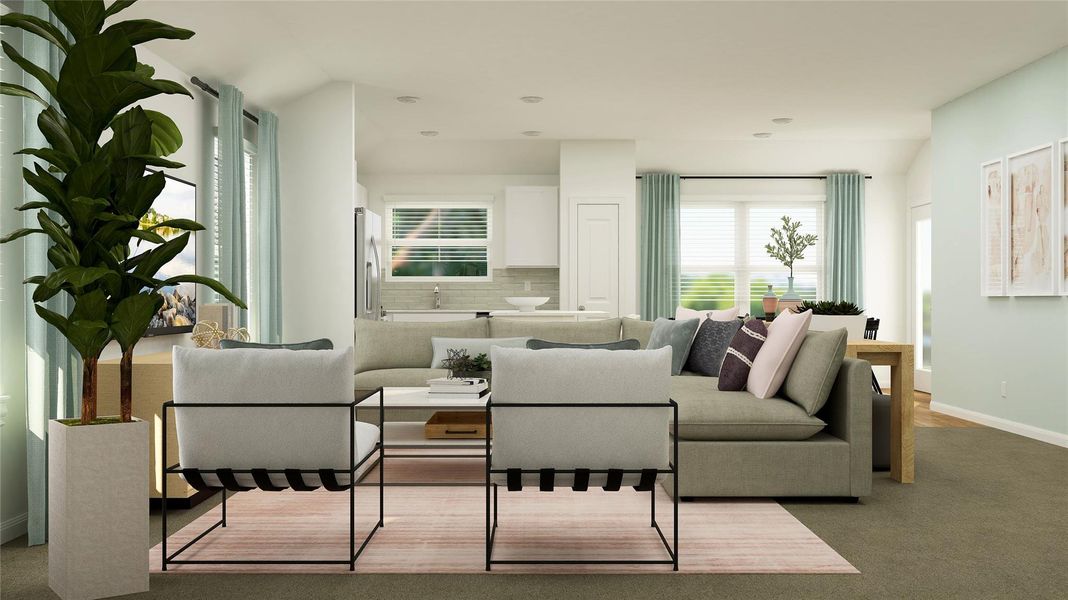Furnished interior view inside a new home in Meadowlark Preserve, Pflugerville (Image 15).