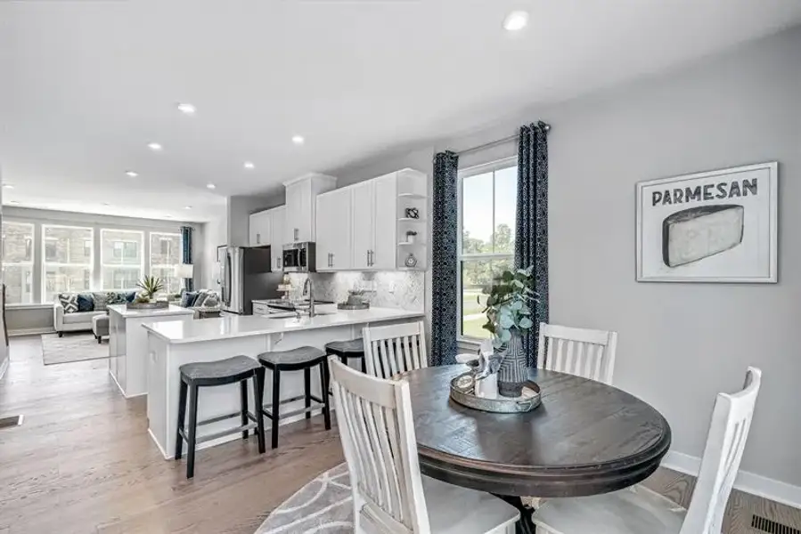 Representative furnished interior of a home built from the Clarendon 4 Story by Ryan Homes in Quinley, Charlotte (Image 6).