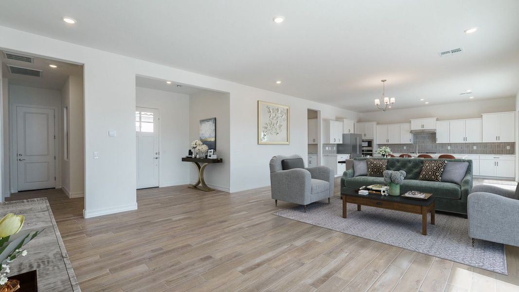 Furnished interior view inside a new home in Harmony at Montecito in Estrella, Goodyear (Image 7).