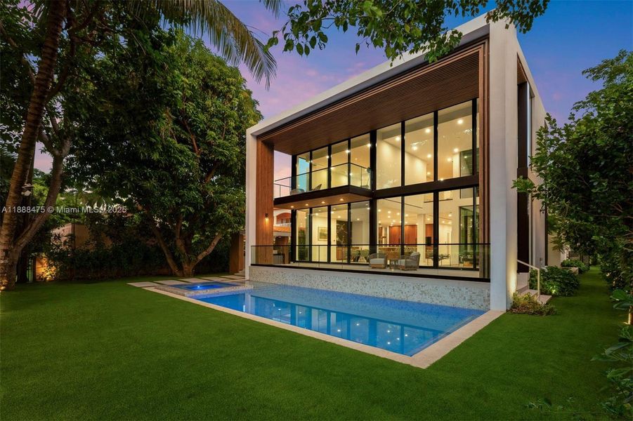 Front exterior of a new home in , Miami Beach, FL, highlighting curb appeal (Image 31). Front exterior of a new home in , Miami Beach, FL, highlighting curb appeal (Image 31).