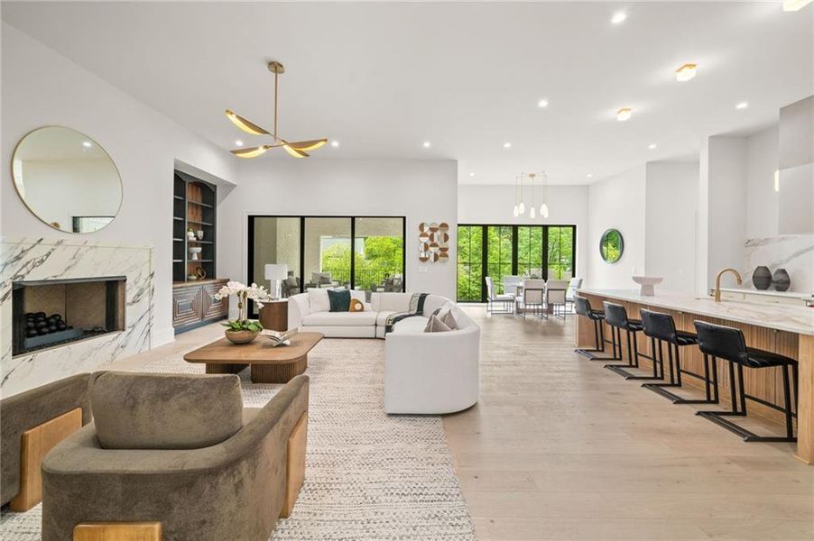 Furnished interior view inside a new home in , Atlanta (Image 8).