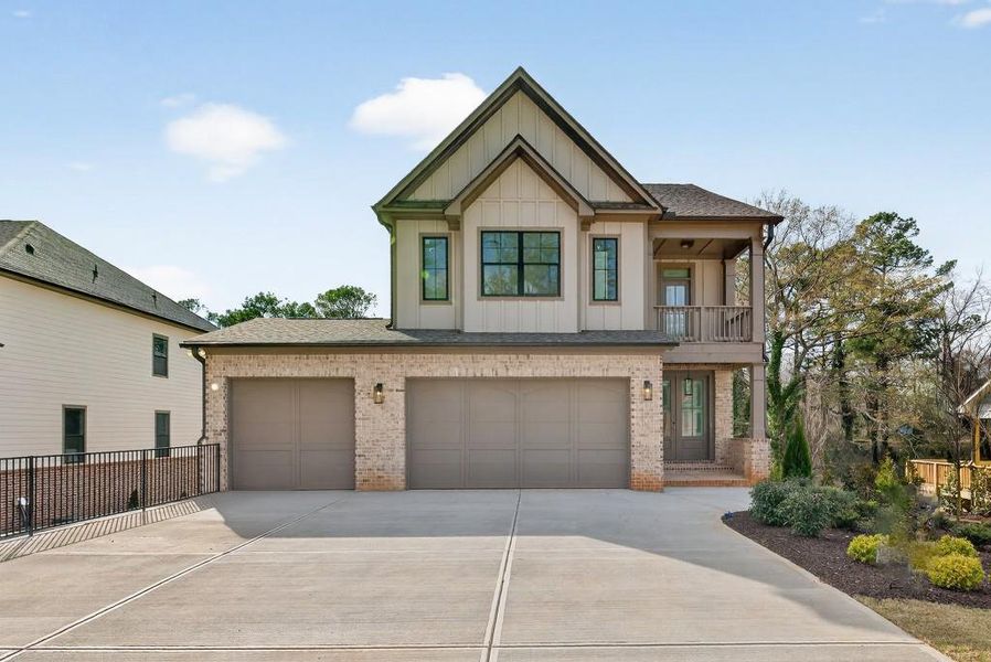 Front exterior of a new home in , Marietta, GA, highlighting curb appeal (Image 2). Front exterior of a new home in , Marietta, GA, highlighting curb appeal (Image 2).