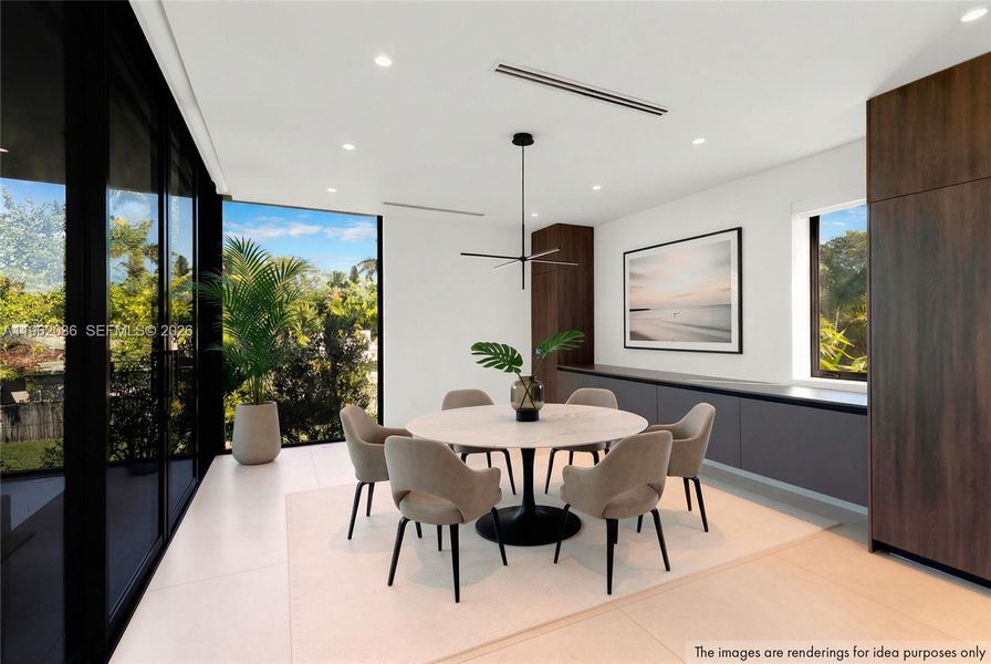 Furnished interior view inside a new home in , Miami Beach (Image 32). Furnished interior view inside a new home in , Miami Beach (Image 32).