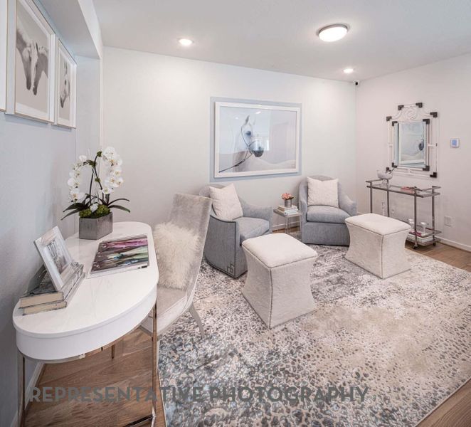 Furnished interior view inside a new home in Bridgeland, Cypress (Image 22).