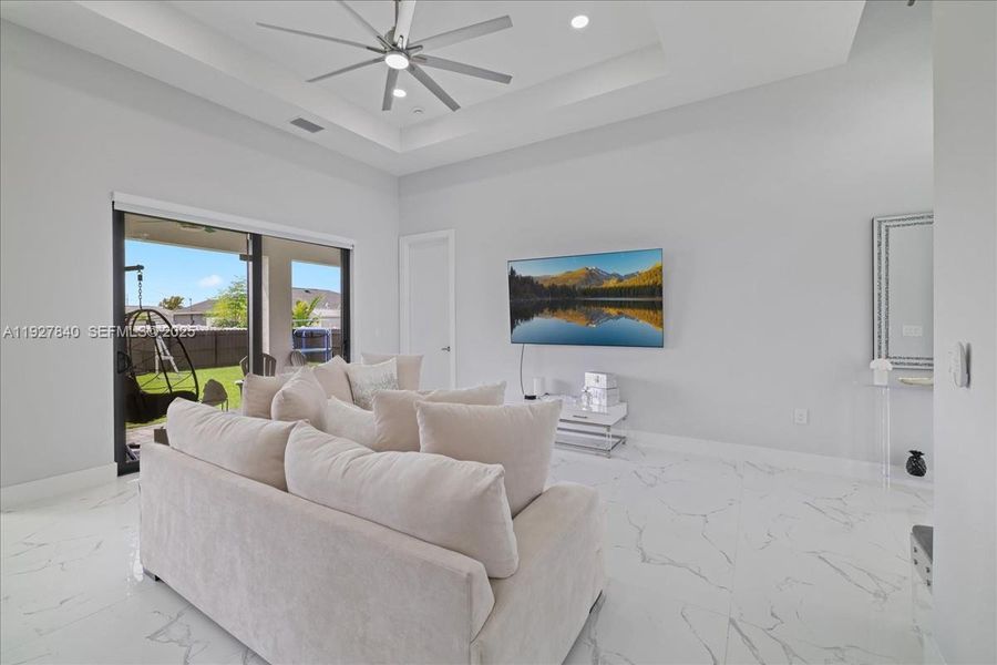 Furnished interior view inside a new home in , Cape Coral (Image 7). Furnished interior view inside a new home in , Cape Coral (Image 7).